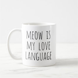 猫は私の愛の言語 ミニマル テキスト 猫 コーヒーマグカップ