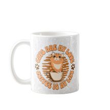 猫は私の愛、コーヒーは私の人生 - かわいい猫 