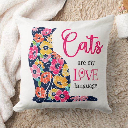 猫は私のLOVE Language クッション (ブランケット)