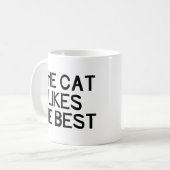 猫は私を好みます コーヒーマグカップ (正面左)