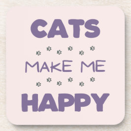 猫は私を幸せな懸命プラスチックのコースターにする コースター