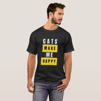 猫は私を幸せにしてくれる Tシャツ