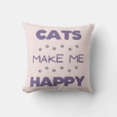 猫は私を幸せにする クッション (正面)