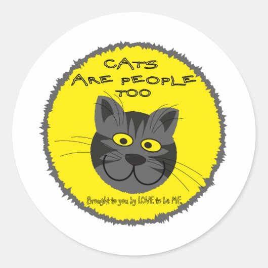 猫は私を愛する人である ラウンドシール (正面)