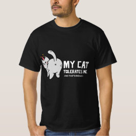 猫は私を許容してくれる、それで十分です 面白いTシャツ Tシャツ