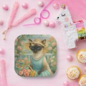 猫は美しい庭にいる ペーパープレート (パーティー)