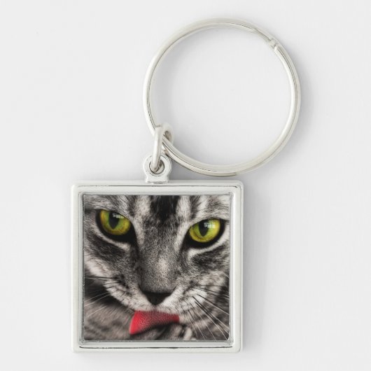 猫は舐めます キーホルダー (正面)