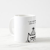 猫は誕生日-おもしろいな猫のコーヒー・マグ--を憎みます コーヒーマグカップ (正面左)