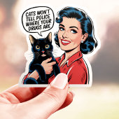 猫は警察には通おもしろいじない シール