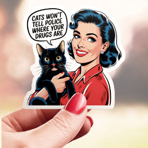猫は警察に秘密を教えない 面白い シール