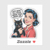 猫は警察に秘密を教えない 面白い シール (シート)