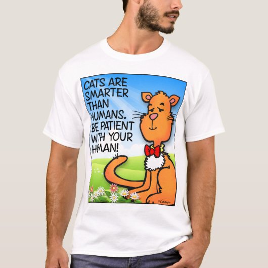 猫は賢い Tシャツ (正面)