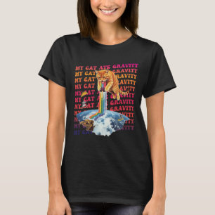猫は重力を食べた Tシャツ