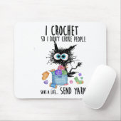 猫は針編みして人を窒息させ救ない マウスパッド (マウス)