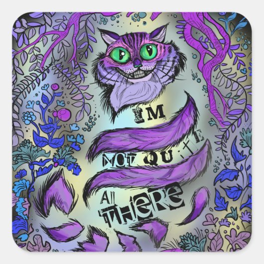 猫は、そこらじゅうにい熱狂するない スクエアシール (正面)