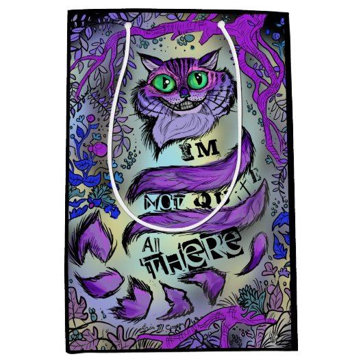 猫は、そこらじゅうにい熱狂するない ミディアムペーパーバッグ (正面)