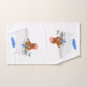 猫はBathを取ります バスタオルセット (ハンドタオル)