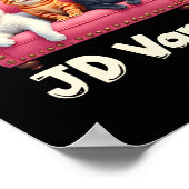 猫はJdに対して。ヴァンスチラレスキャットレディーソフチェア李 ポスター (角)