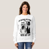 猫はTシャツを着て家に帰ること スウェットシャツ (正面フル)