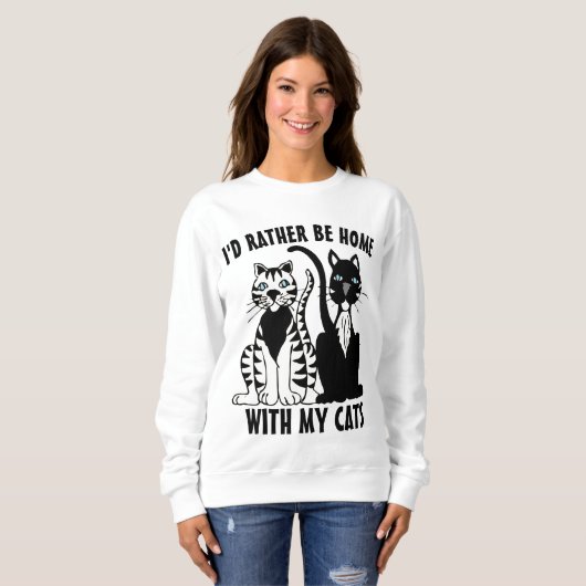 猫はTシャツを着て家に帰ること スウェットシャツ (正面フル)