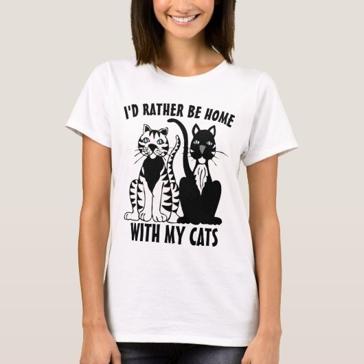 猫はTシャツを着て家に帰ること Tシャツ (正面)