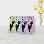 猫ひげノートカード カード (黄色い花)