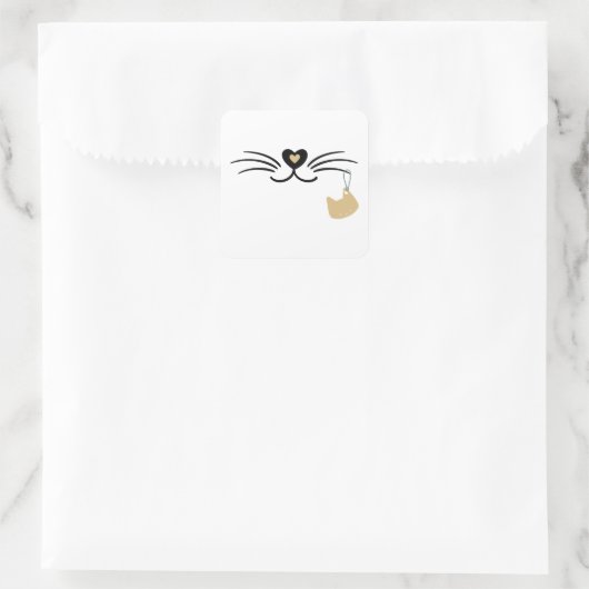 猫ひげ スクエアシール (バッグ)