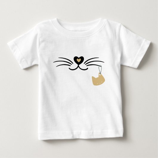 猫ひげ ベビーTシャツ (正面)