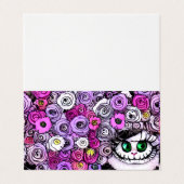 猫ふわふわのドリーミーなグラフィック 名刺 (外部フラット)