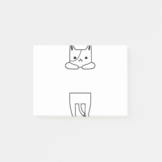 猫ぶら下がった猫2 ポストイット (正面)