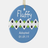 猫または子ネコの採用の発表 セラミックオーナメント (右)