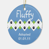 猫または子ネコの採用の発表 セラミックオーナメント (左)