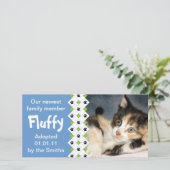 猫または子ネコの採用の発表 案内状 (スタンド正面)