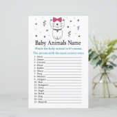 猫または子猫の赤ちゃん動物の名前ゲーム (スタンド正面)