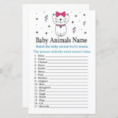 猫または子猫の赤ちゃん動物の名前ゲーム (正面/裏面)