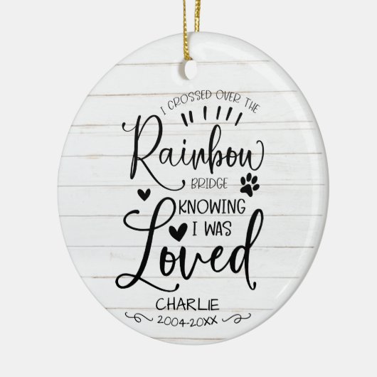 猫または犬のペット メモリアル キープサイク ルスティック セラミックオーナメント (左)