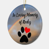 猫または犬の愛情のある記憶で個人化して下さい セラミックオーナメント (左)