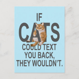 猫もしは文字しても戻らないおもしろい ポストカード
