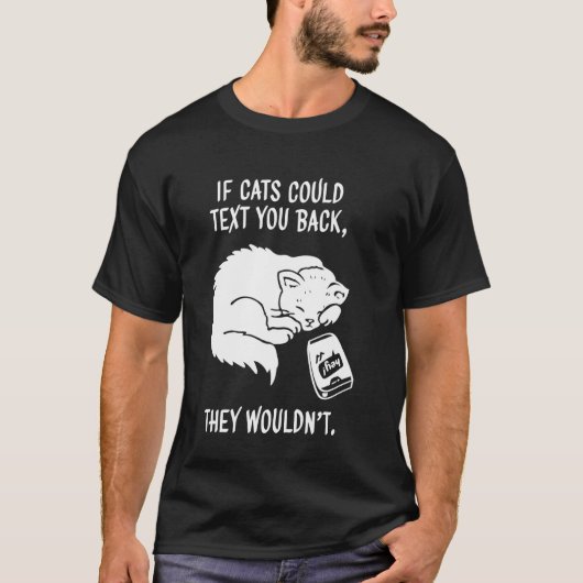 猫もしは文字で子猫にはならないおもしろい Tシャツ (正面)