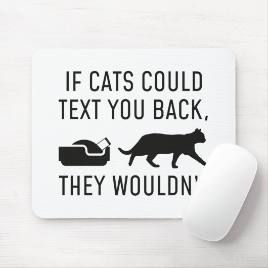 猫もしは文字 マウスパッド (マウス)