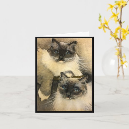 猫もしは話せる カード (黄色い花)