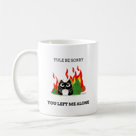 猫もクリスマスも大変なことに Funny Cat-Yule Be Sorry-Christmas コーヒーマグカップ