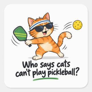 猫もピクルボールできるって誰が言った? ナプキン スクエアシール