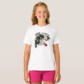 猫も人間だね、猫とビー玉 Tシャツ (正面フル)