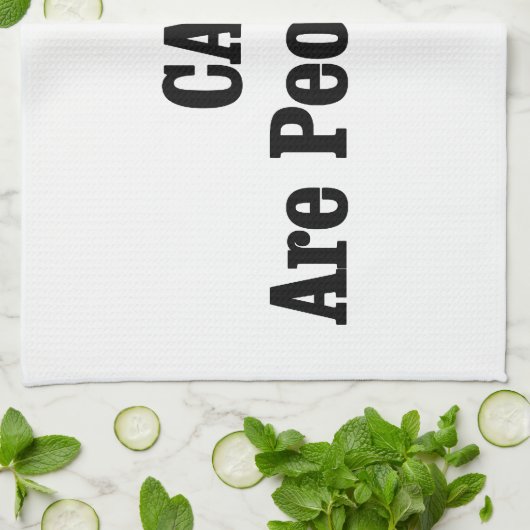 猫も人間だ！ キッチンタオル (折り畳み)