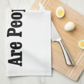 猫も人間だ！ キッチンタオル (四つ折り)