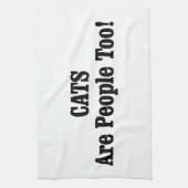 猫も人間だ！ キッチンタオル (縦)