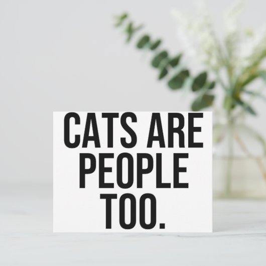 猫も人間 ポストカード (スタンド正面)