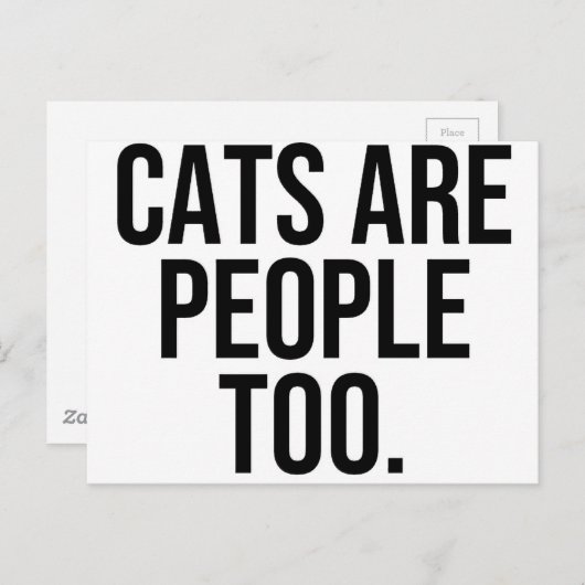 猫も人間 ポストカード (正面/裏面)