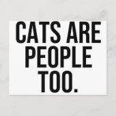 猫も人間 ポストカード (正面)